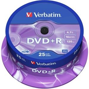 Verbatim DVD+R 4,7GB 16x 25er