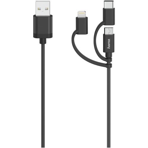 Hama 3in1 Micro-USB-Kabel (0,75m)