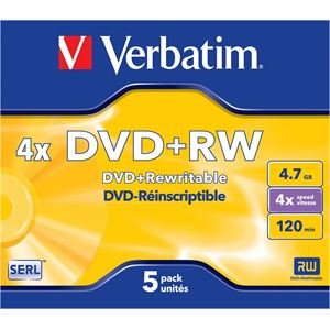 Verbatim DVD+RW 4,7GB 4x 5er