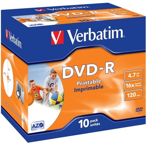 Verbatim DVD-R 4,7GB 16x Printable 10er